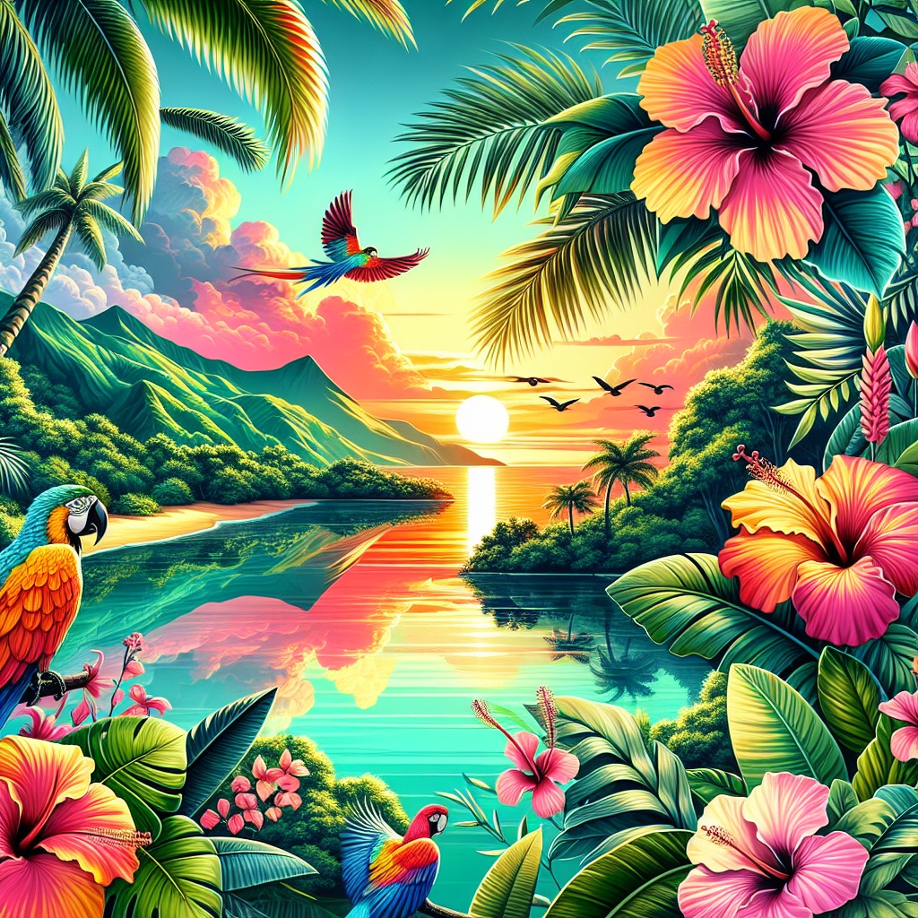 Background Tropical Wallpaper Generator