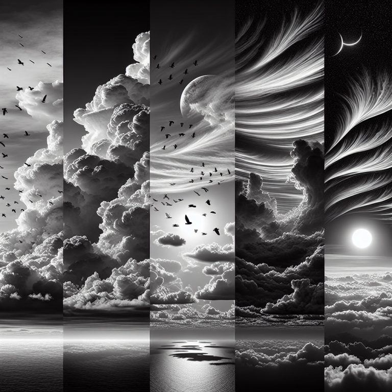 Black And White Cloud Wallpaper Generator