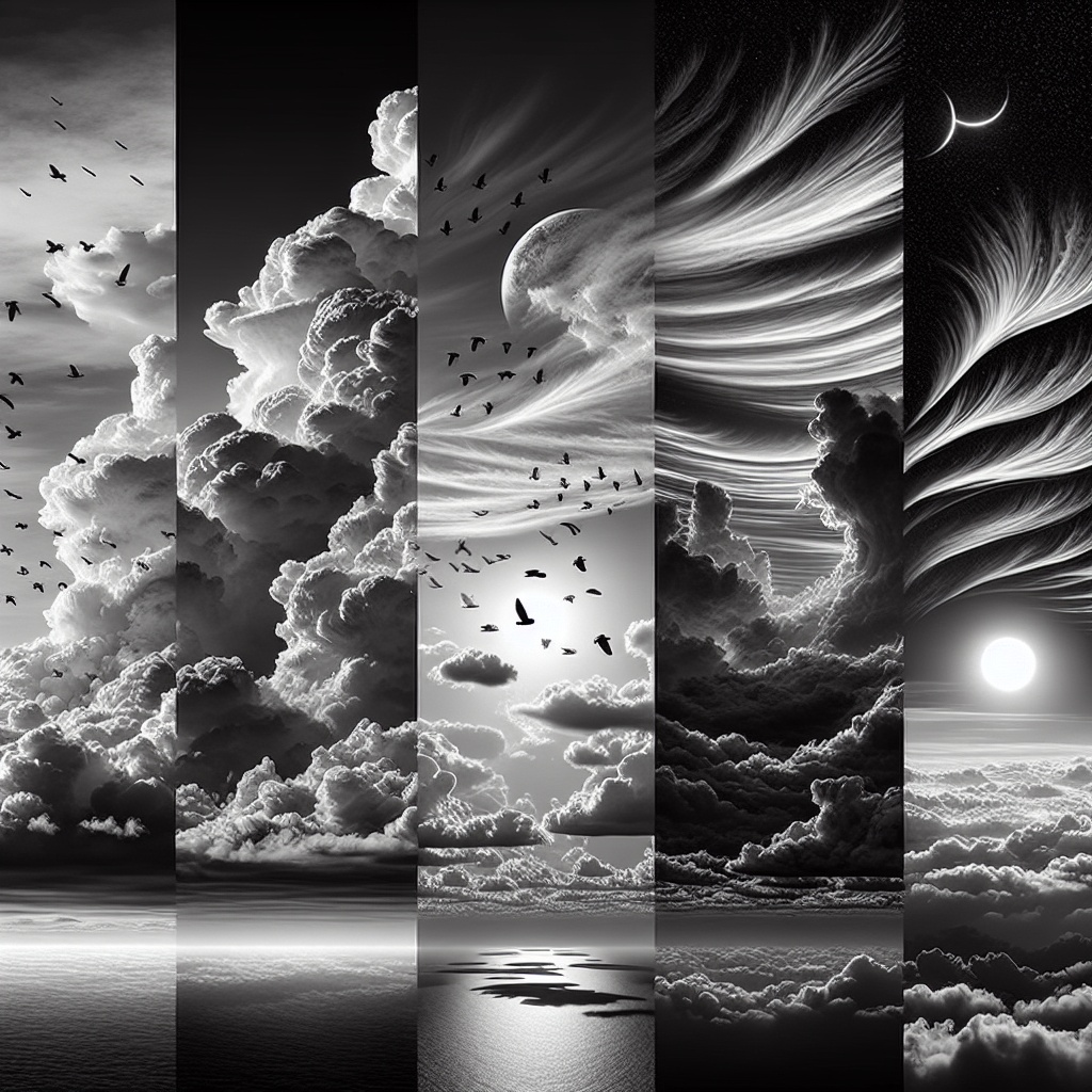 Black And White Cloud Wallpaper Generator