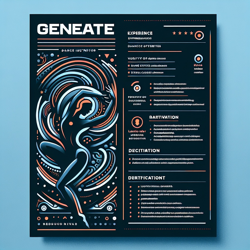 Dance Instructor Resume Generator