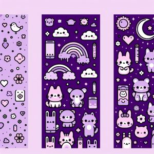 Kawaii Purple Wallpaper Generator