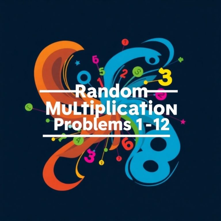 Random Multiplication Problems 1-12 Generator