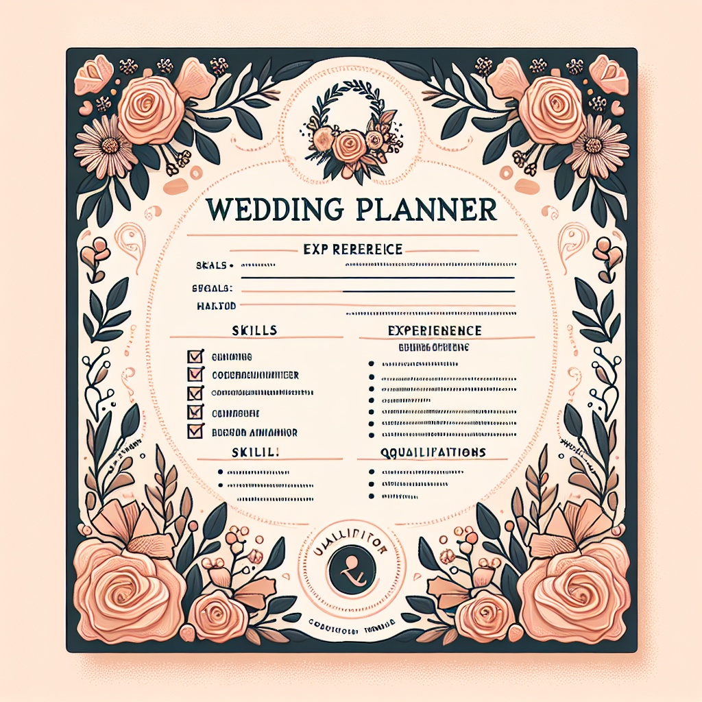 Wedding Planner Resume Generator